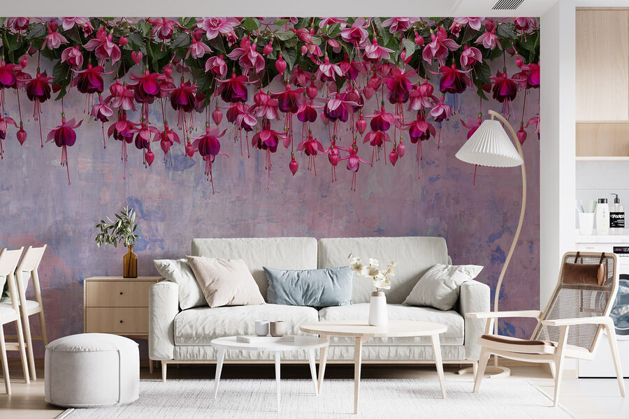 Gruppe von rosa Blumen