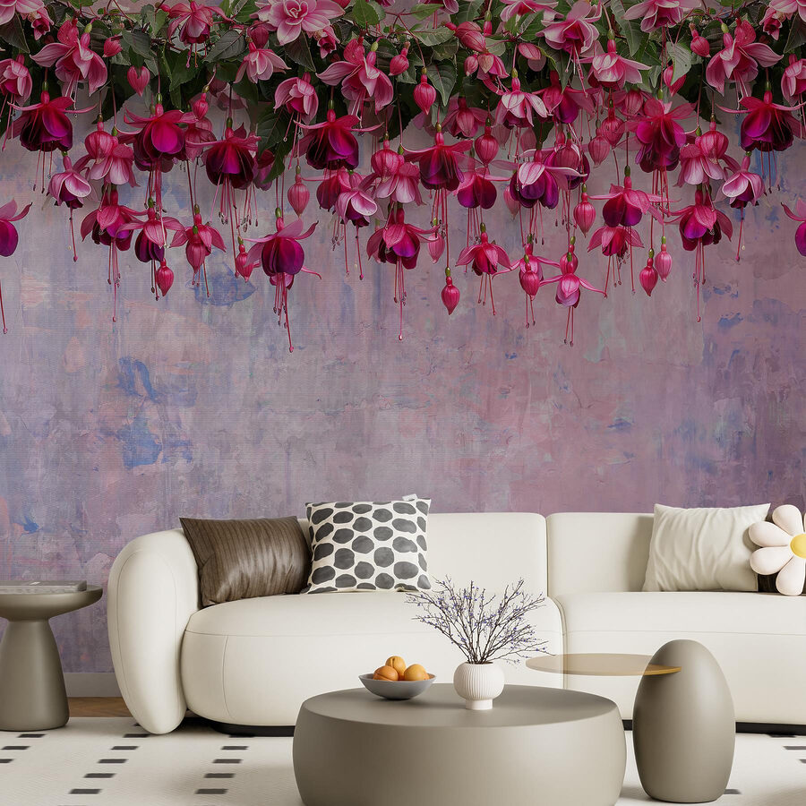 Gruppe von rosa Blumen
