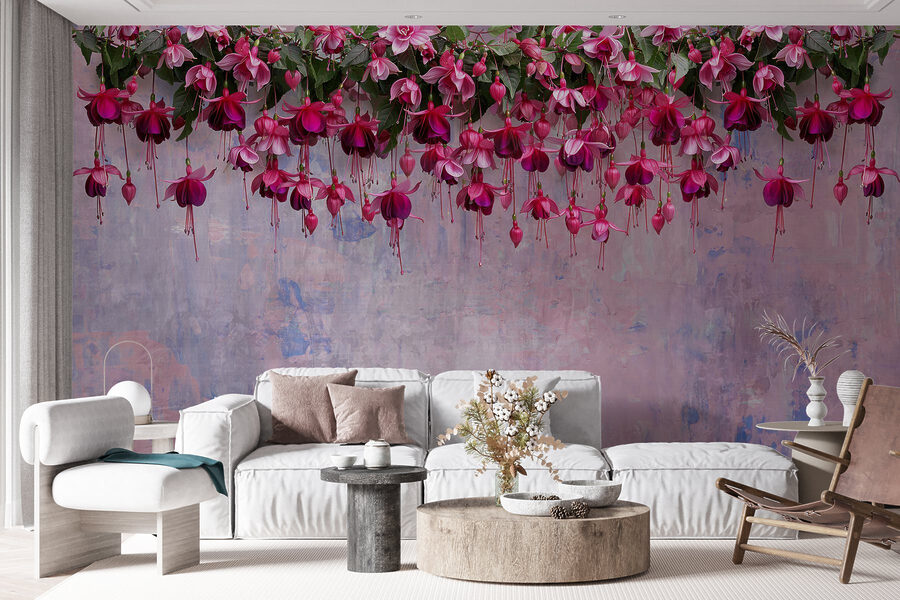 Gruppe von rosa Blumen