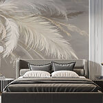 Fototapeten Zarte Federn in sanften Farbtönen