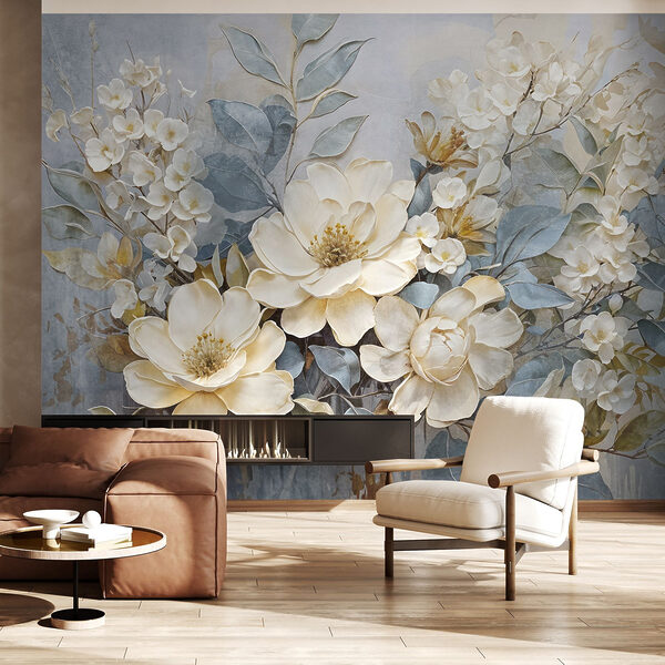 Malerei von Blumen und Blättern Malerei von Blumen und Blättern