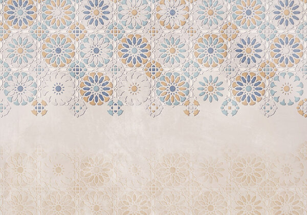Wand mit einem Blumenmuster Wand mit einem Blumenmuster