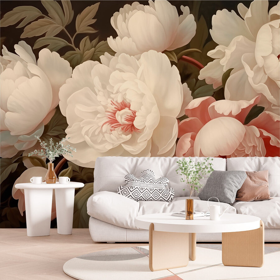 Gruppe von weißen und rosafarbenen Blumen
