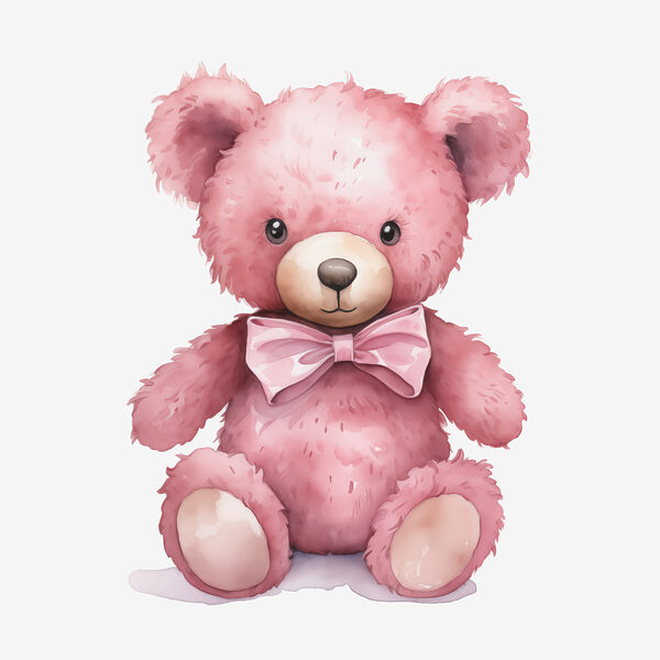 Rosa Teddybär mit Fliege Rosa Teddybär mit Fliege