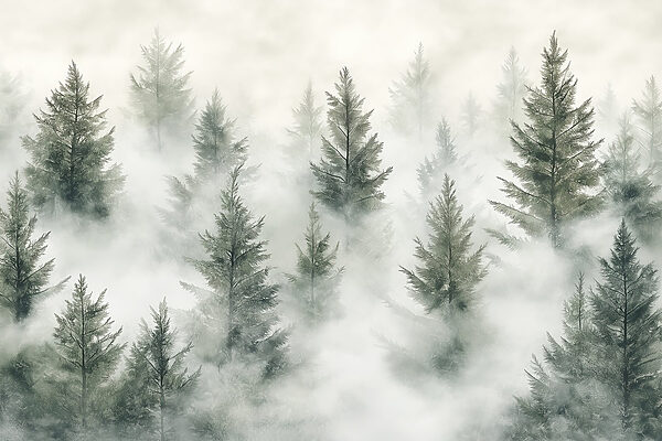 Baumgruppe mit Nebel Baumgruppe mit Nebel