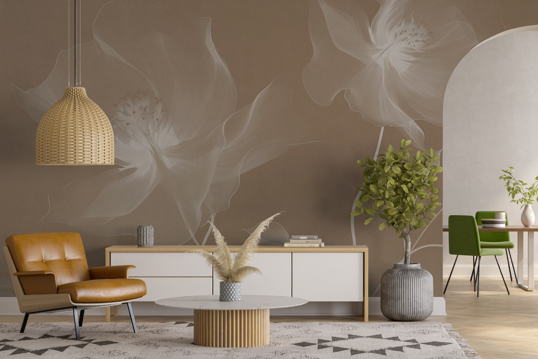 Delicate blooms in soft tones