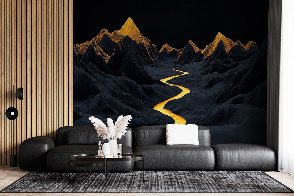 River running through a mountain range River running through a mountain range