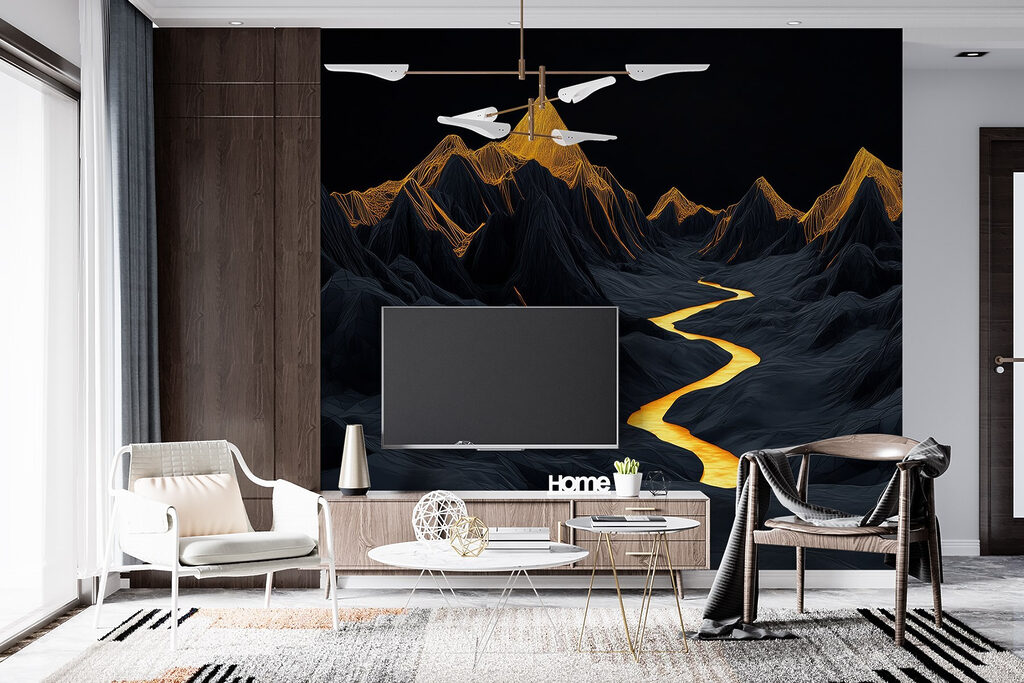 River running through a mountain range River running through a mountain range