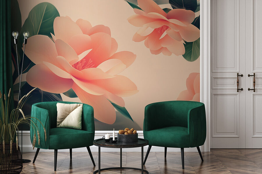 Zarte Blüten in sanften Pastelltönen