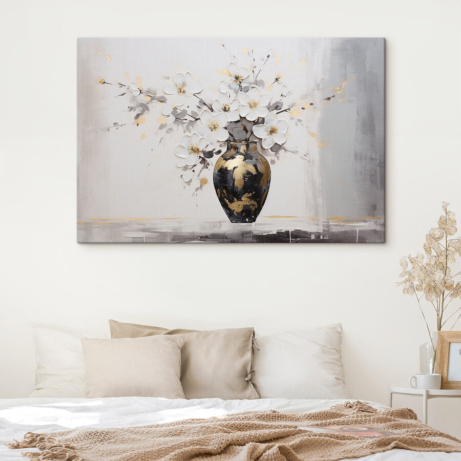Gemälde von Blumen in einer Vase