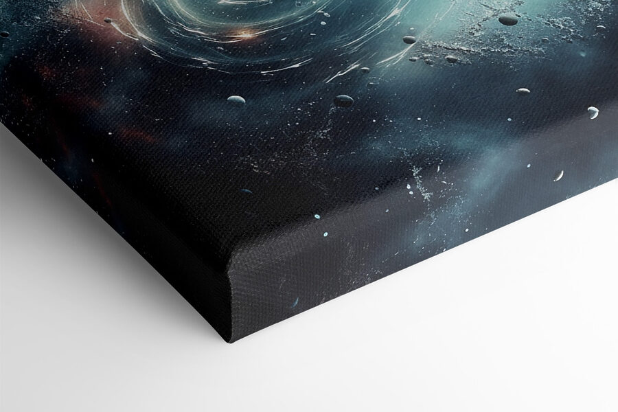 Planet im Weltraum mit Sternen und Planeten