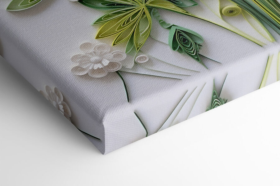 Papierblumen und Blätter Papierblumen und Blätter