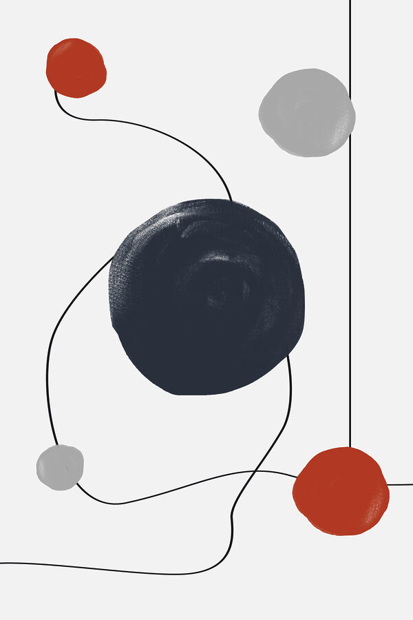 Schwarze und rote Kreise und Linien Schwarze und rote Kreise und Linien