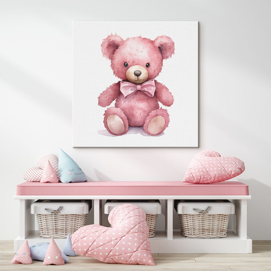 Rosa Teddybär mit Fliege Rosa Teddybär mit Fliege
