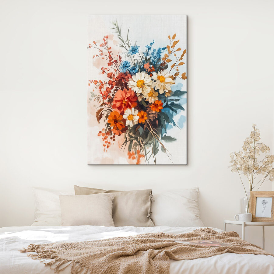 Gemälde von Blumen in einer Vase