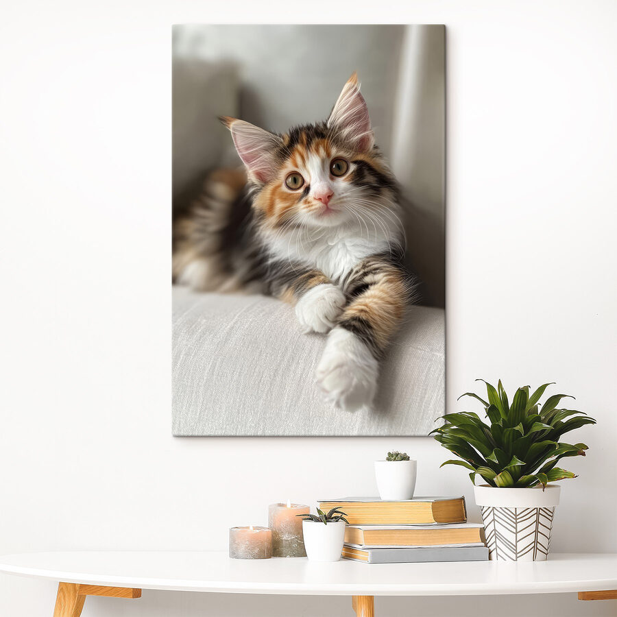 Katze auf einer Couch liegend