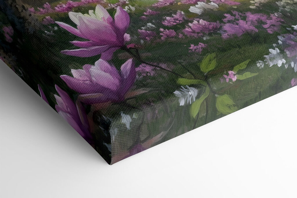 Fluss mit Blumen und Bergen im Hintergrund s41629pml 1024x683 - Fluss mit Blumen und Bergen im Hintergrund