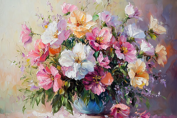 Gemälde von Blumen in einer Vase s41630p 600x400 - Gemälde von Blumen in einer Vase