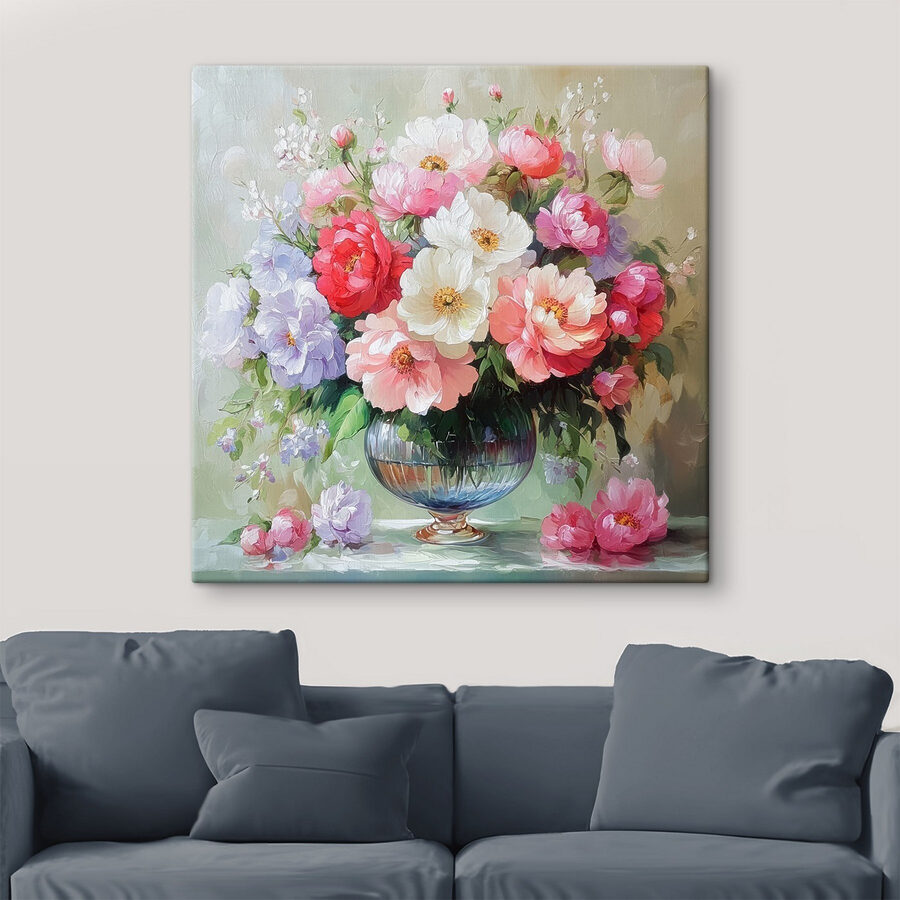 Gemälde von Blumen in einer Vase Gemälde von Blumen in einer Vase