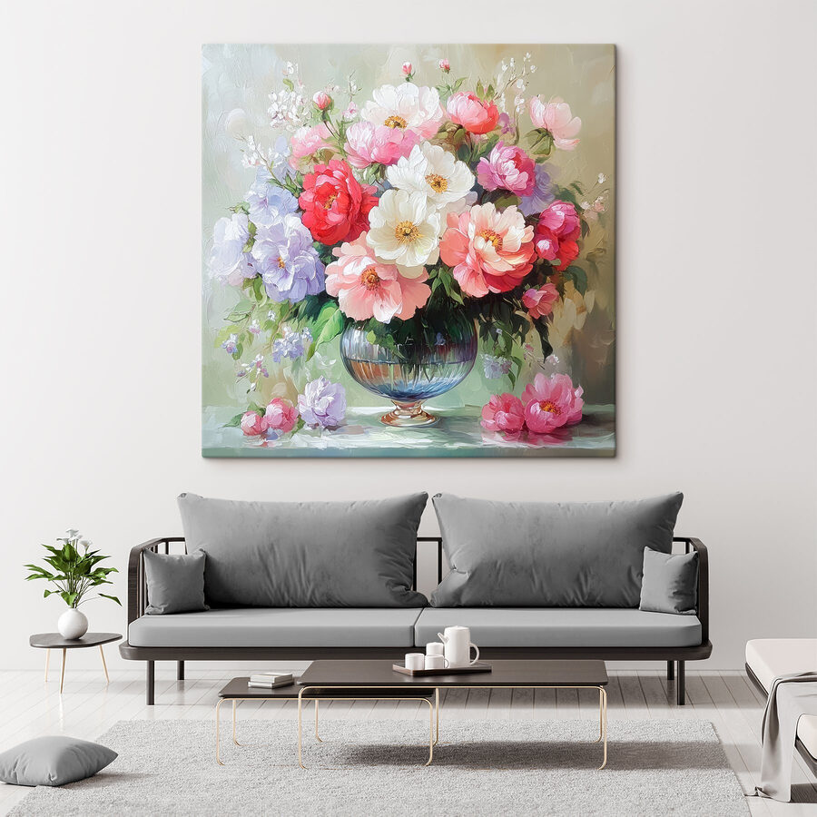 Gemälde von Blumen in einer Vase Gemälde von Blumen in einer Vase
