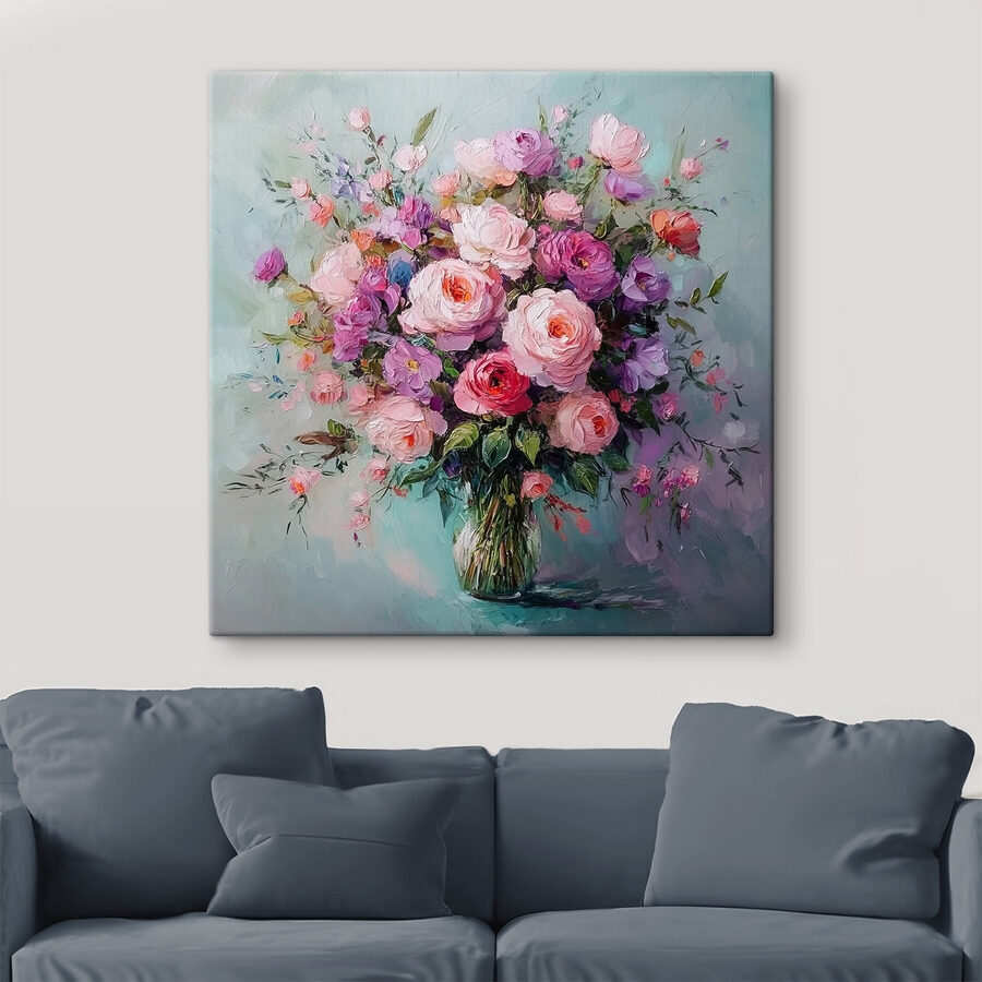Gemälde von Blumen in einer Vase Gemälde von Blumen in einer Vase