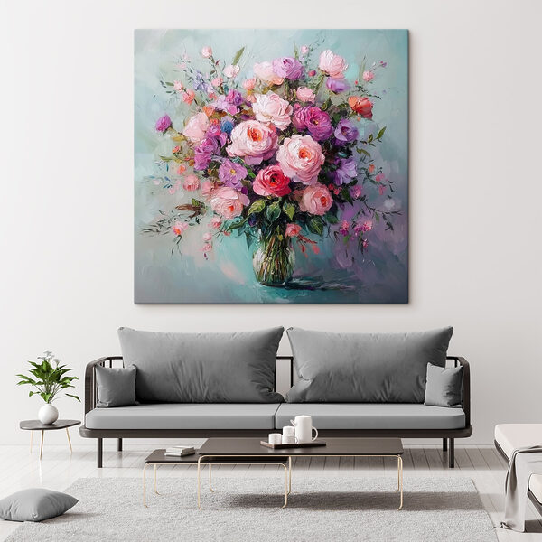 Gemälde von Blumen in einer Vase Gemälde von Blumen in einer Vase