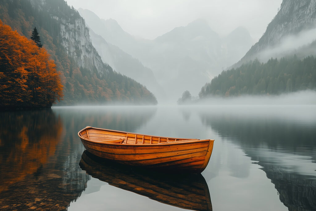 Boot auf einem See Boot auf einem See
