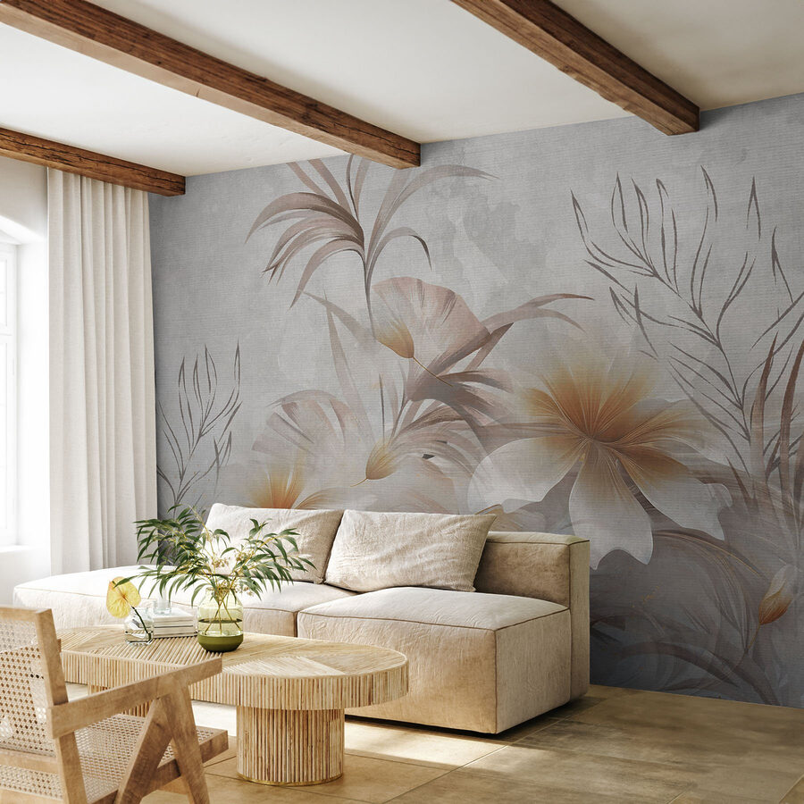 Elegantes florales Design mit sanften Farbtönen Elegantes florales Design mit sanften Farbtönen