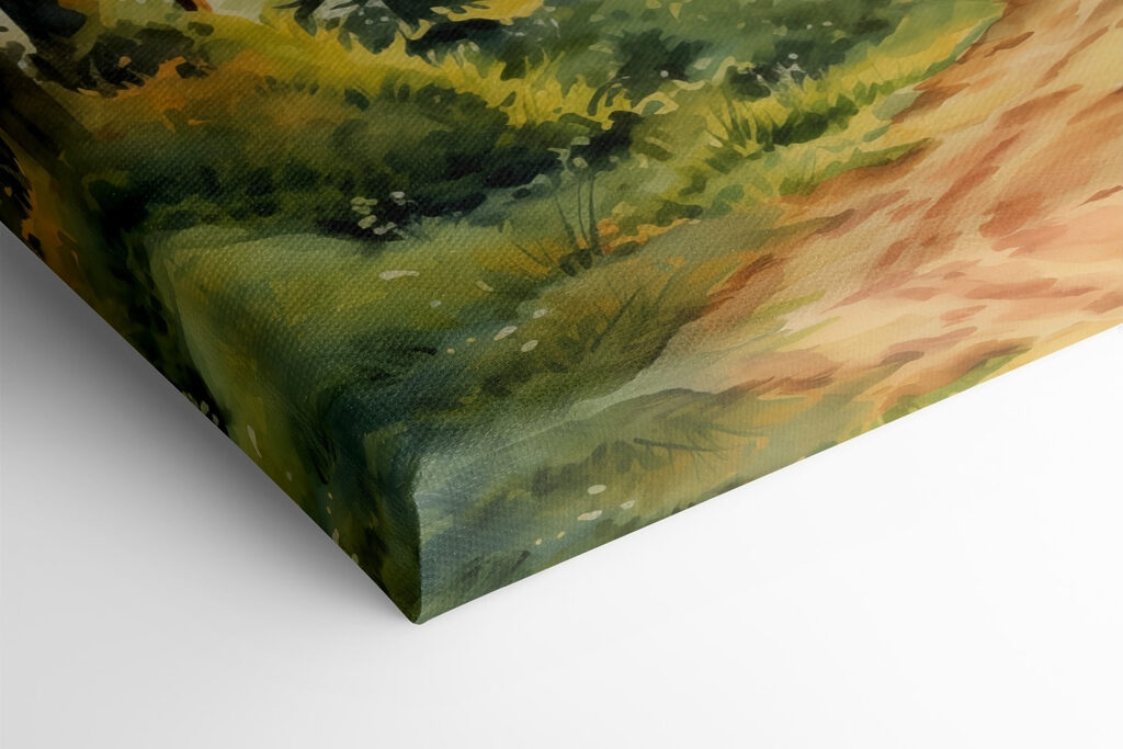 Watercolor painting of a forest