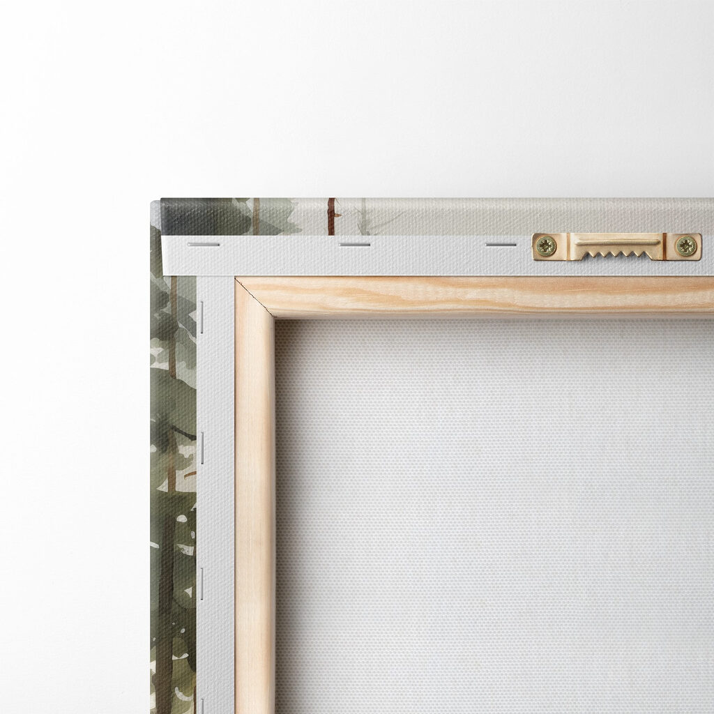 Watercolor painting of a forest