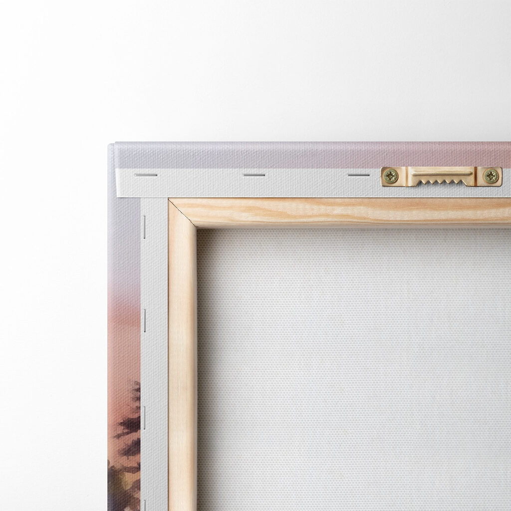 Watercolor painting of a lake with trees and grass Watercolor painting of a lake with trees and grass