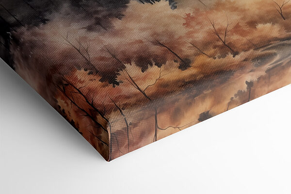 Landschaft eines Waldes mit Nebel Landschaft eines Waldes mit Nebel