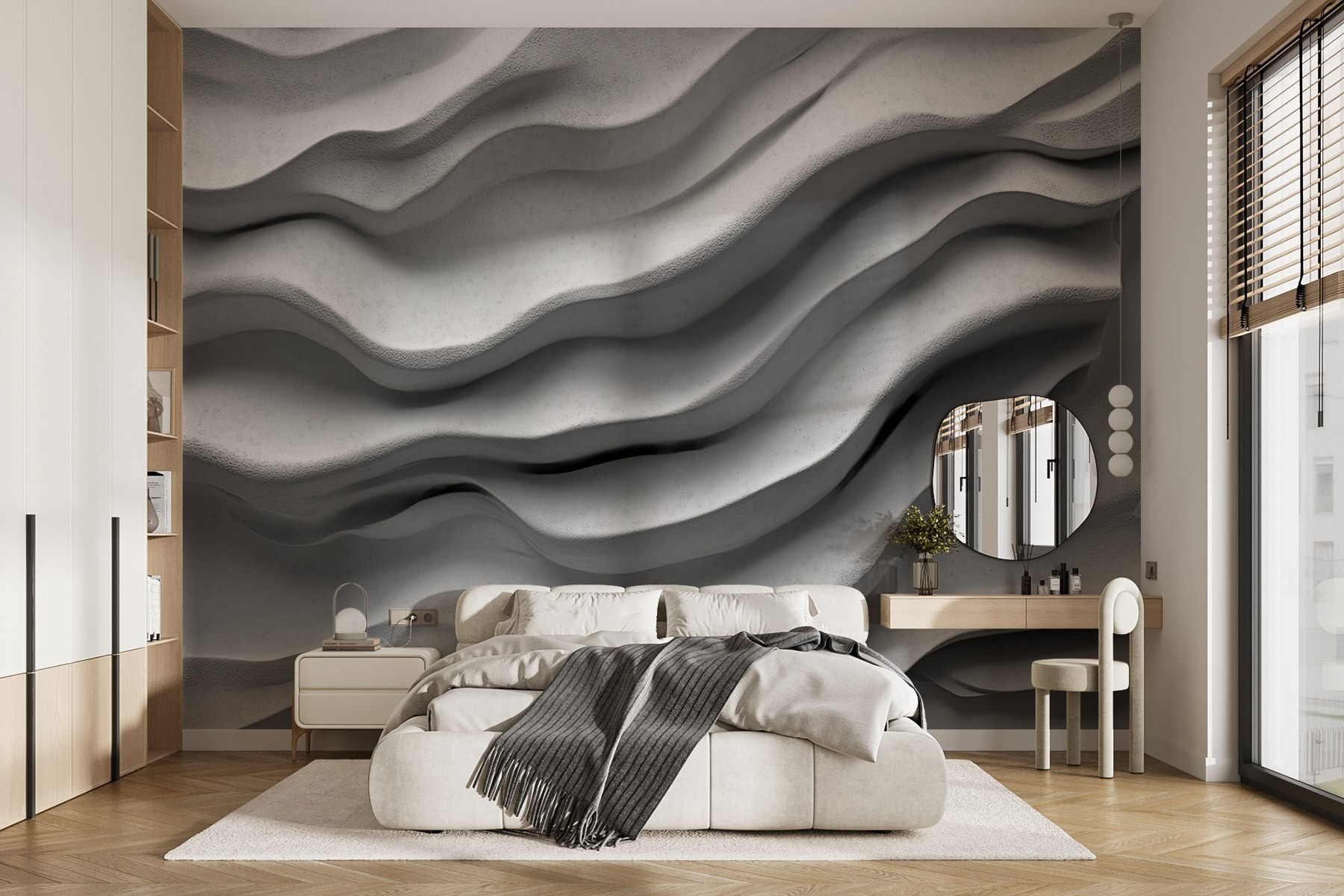 White surface with wavy lines