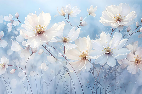 Gruppe von weißen Blumen Gruppe von weißen Blumen