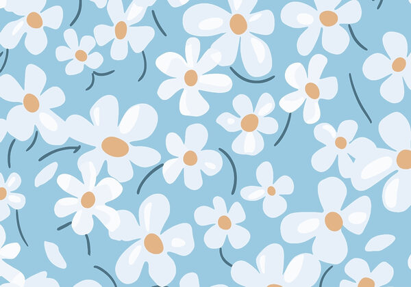 Muster aus weißen Blumen w02216p 600x420 - Muster aus weißen Blumen