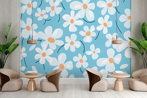Muster aus weißen Blumen w02216piz1r 600x400 - Muster aus weißen Blumen