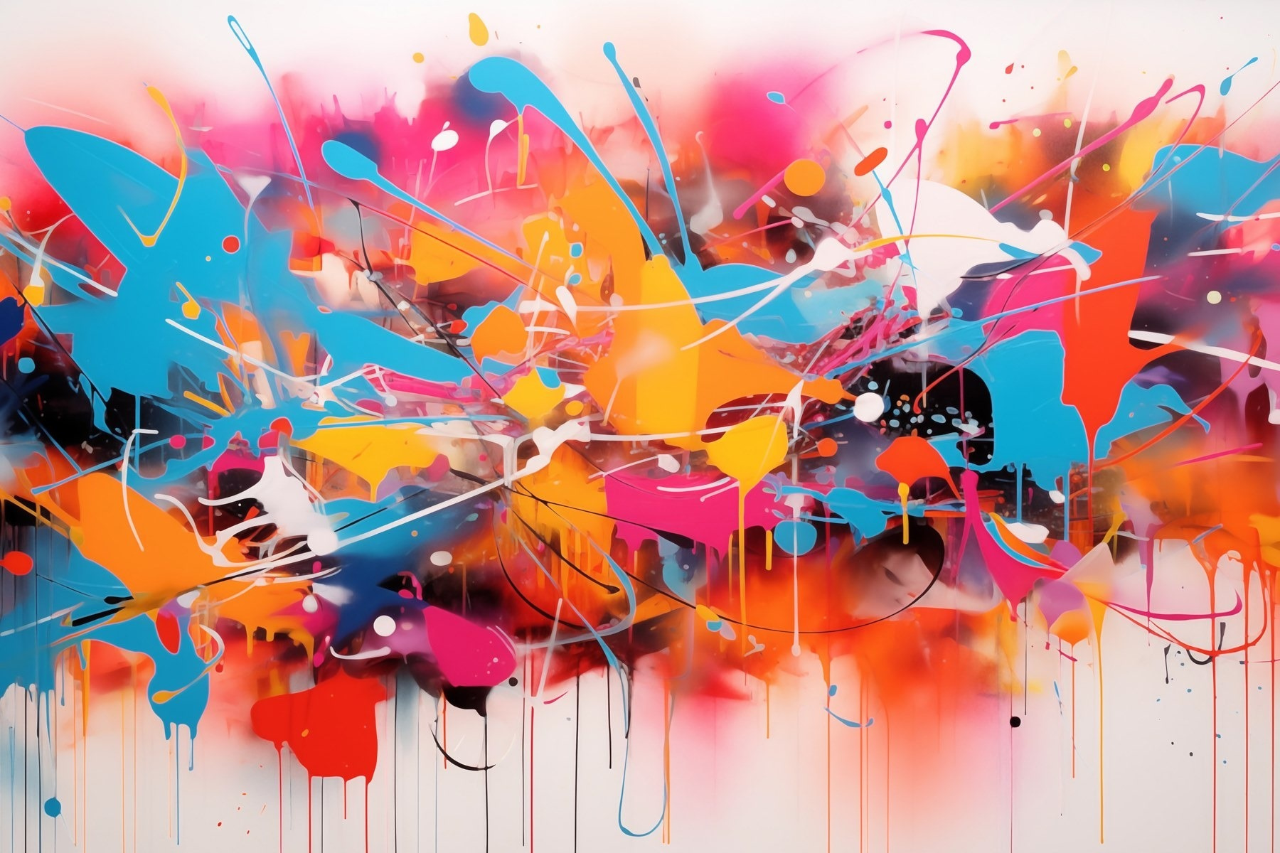 Colorful splattered art