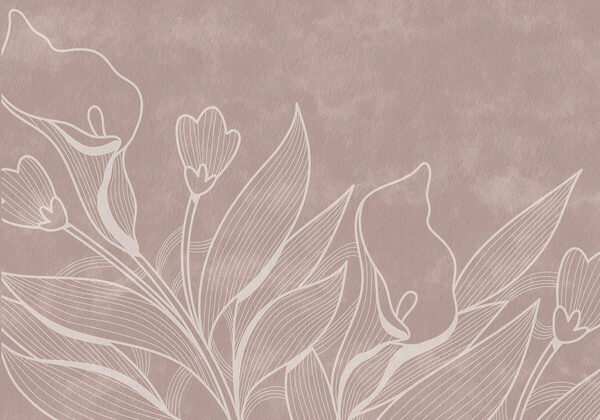 Zartes florales Liniendesign Zartes florales Liniendesign