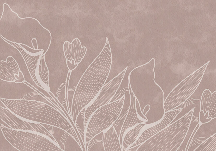 Zartes florales Liniendesign