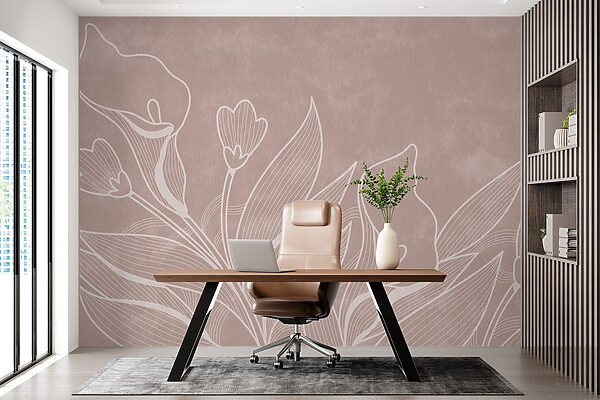 Zartes florales Liniendesign Zartes florales Liniendesign