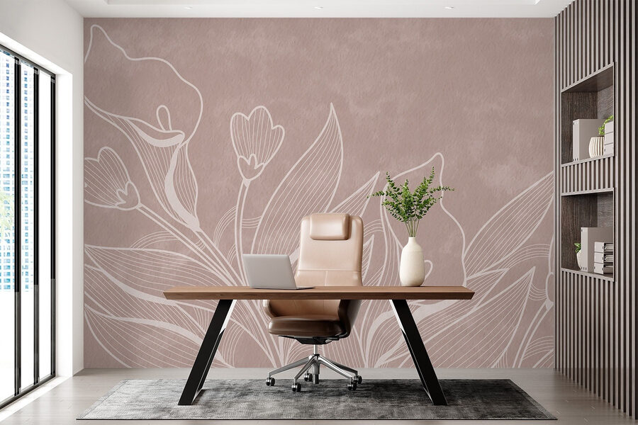 Zartes florales Liniendesign