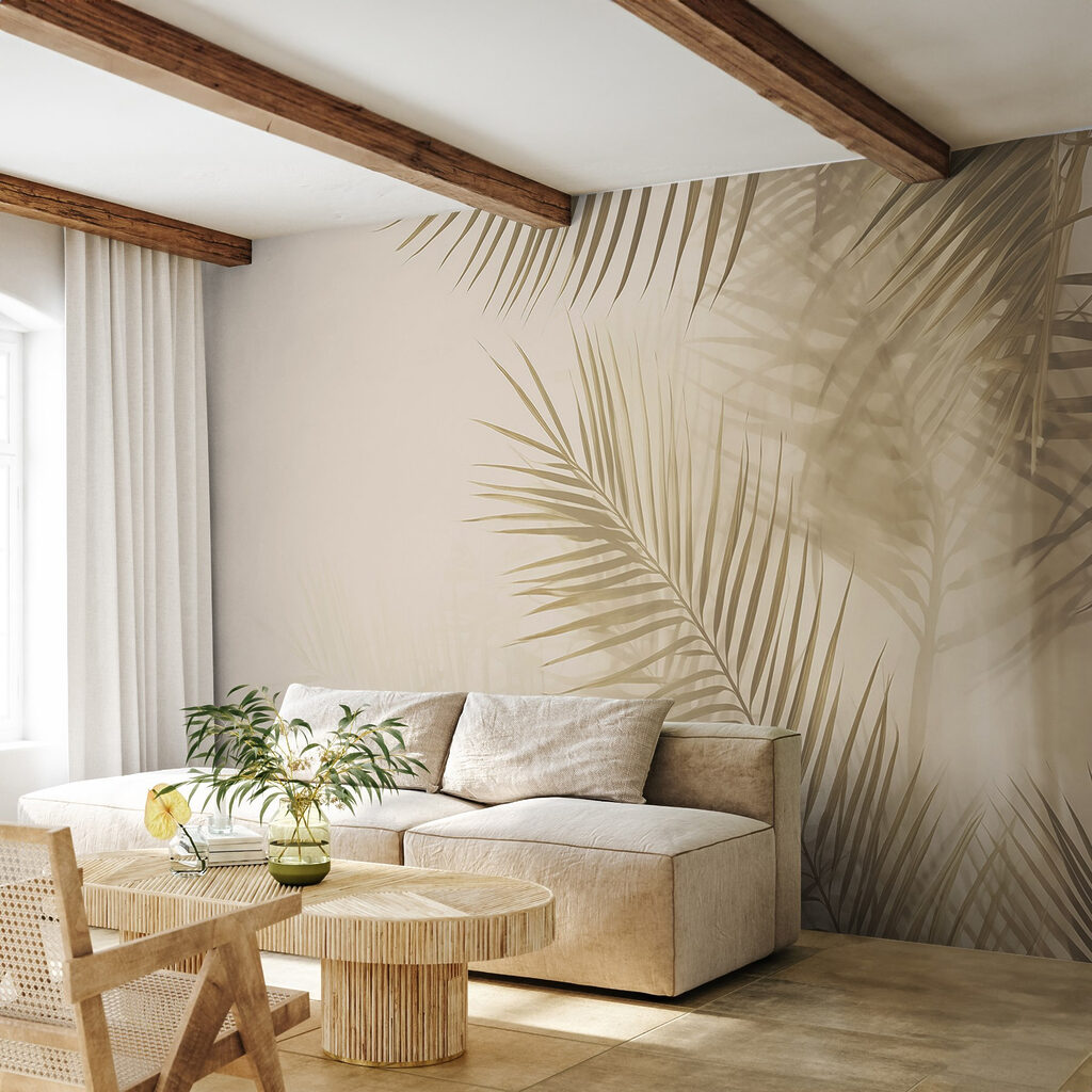 Soft leaves against a muted backdrop