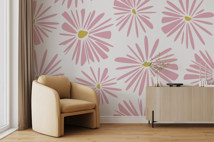 Muster aus rosa Blumen