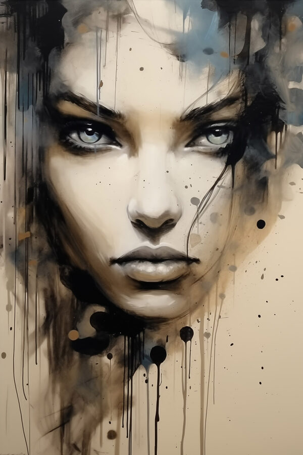 Painting of a woman's face