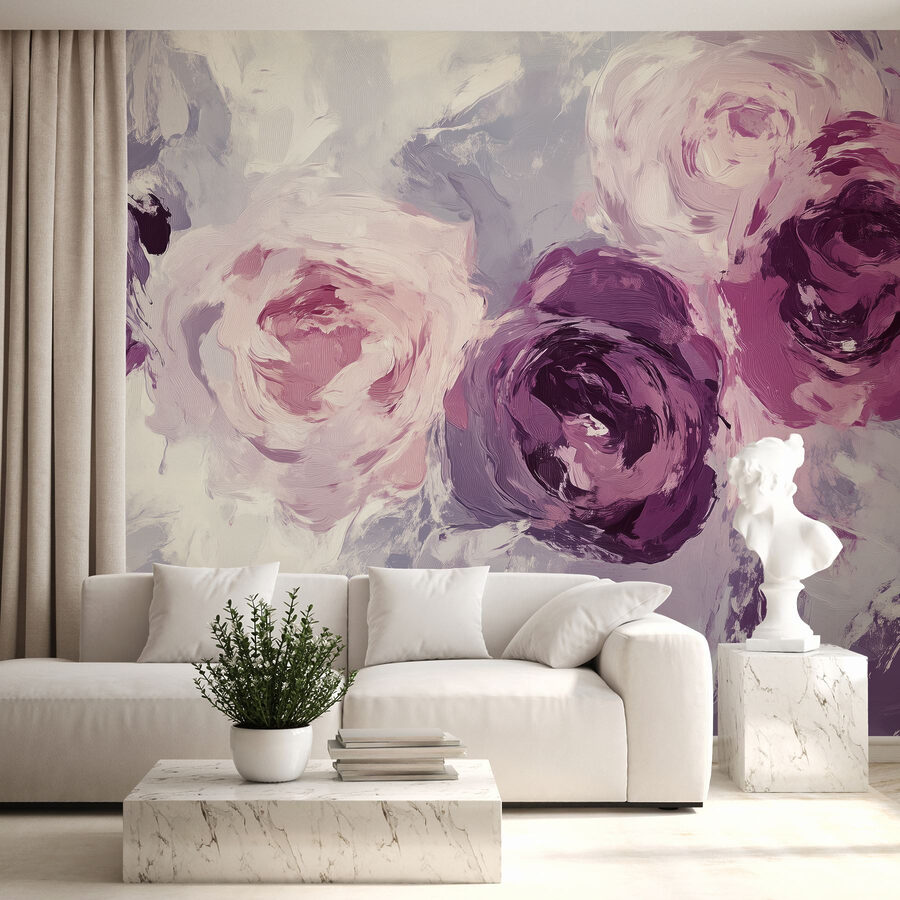Malerei von Blumen auf einer Fläche