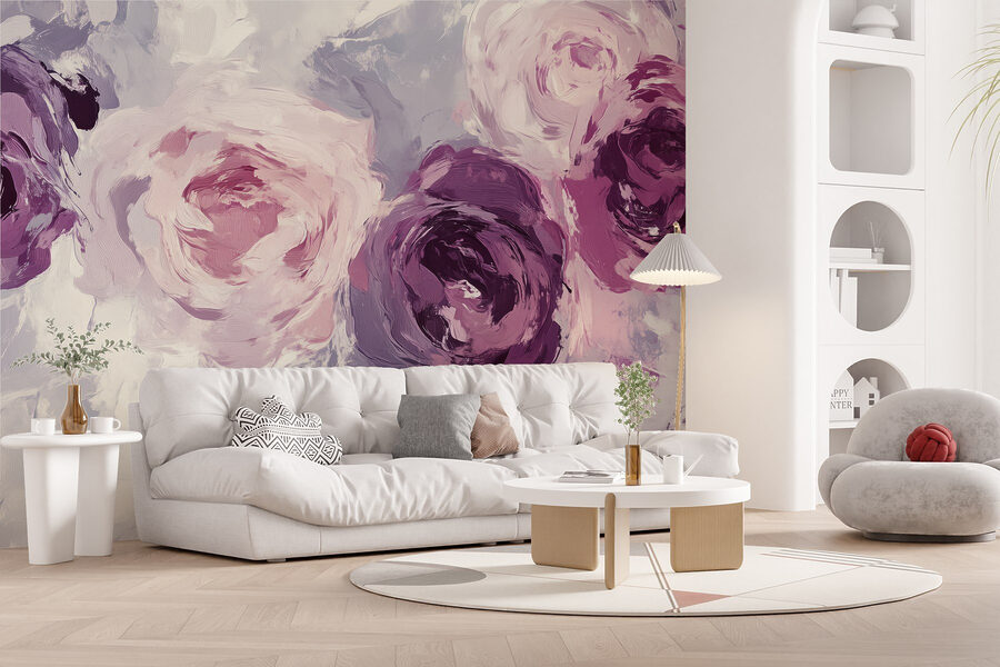 Malerei von Blumen auf einer Fläche