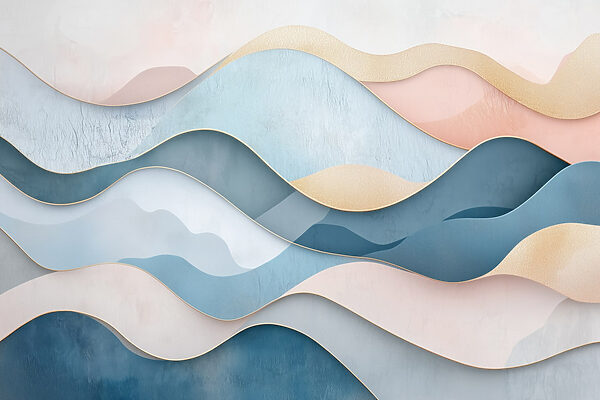 Blaue und rosa Wellen Blaue und rosa Wellen