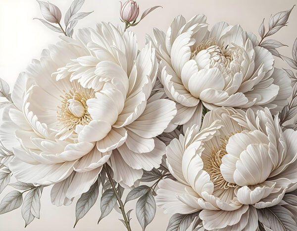 Gruppe von weißen Blumen Gruppe von weißen Blumen