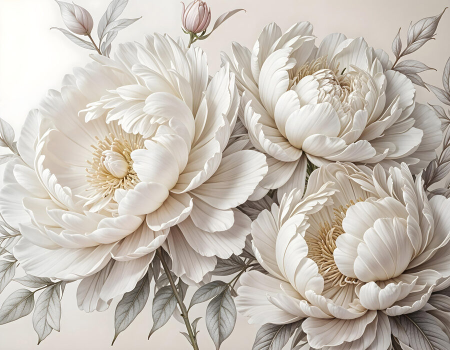 Gruppe von weißen Blumen