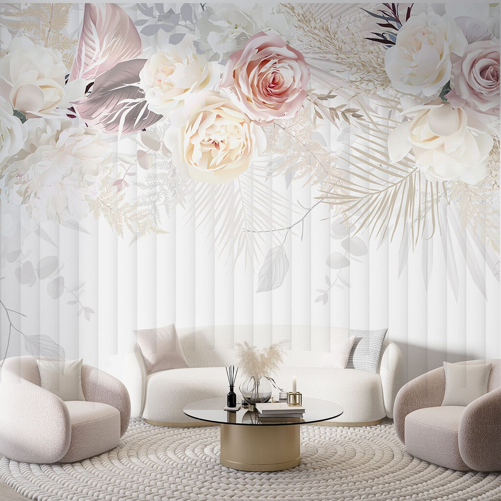 White and pink flowers